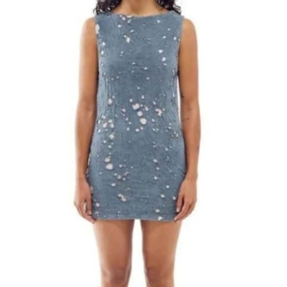 BDG Urban Outfitters Gray Grunge Tank Dress Size Medium